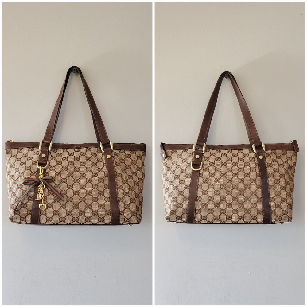 Authentic GUCCI Monogram Canvas GG Tote - Picture 4 of 11